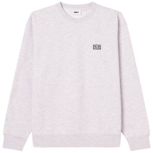 Obey Established Works Eyes II Crewneck Sweater Ash Grey