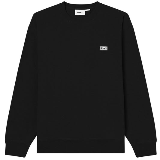 Obey Established Works Eyes II Crewneck Sweater Black