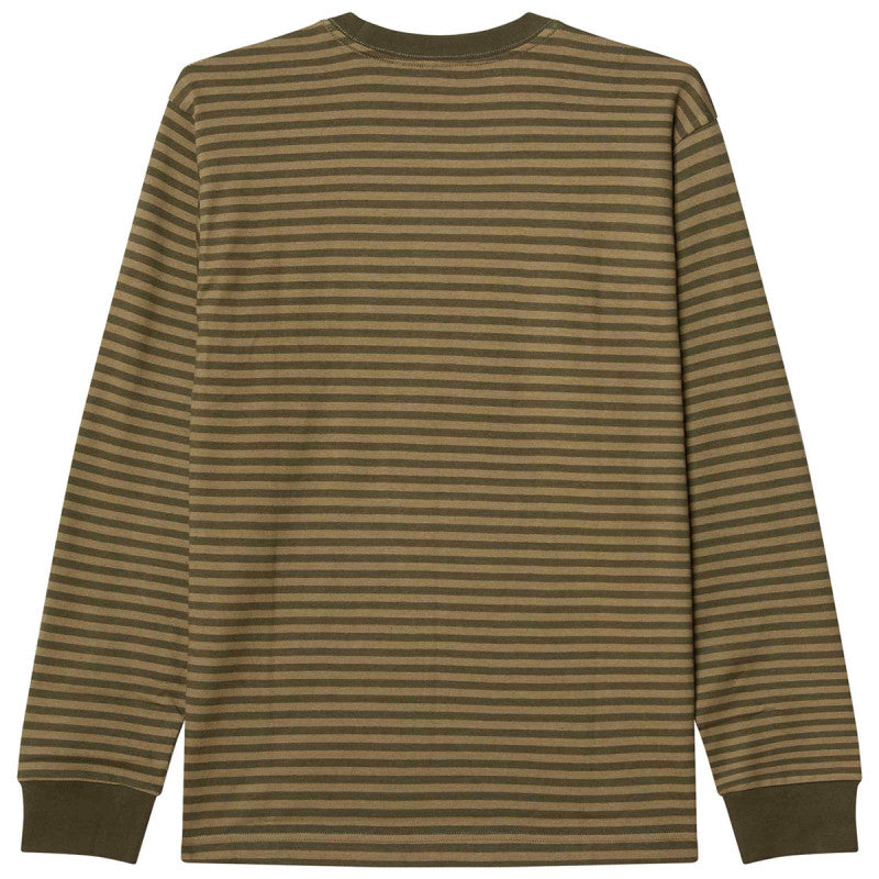Obey Established Works Eyes Stripe Longsleeve T-Shirt Grape Leaf