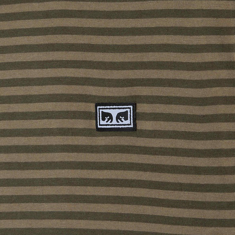 Obey Established Works Eyes Stripe Longsleeve T-Shirt Grape Leaf
