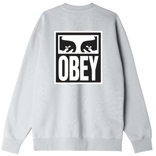 Obey Eyes Icon Crewneck Sweater Heater Grey