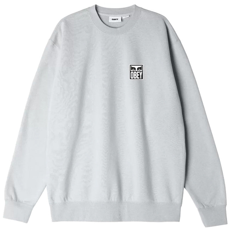 Obey Eyes Icon Crewneck Sweater Heater Grey