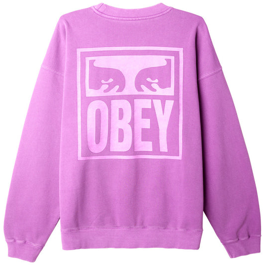 Obey Eyes Icon Extra Heavy Crewneck Sweater Dewberry