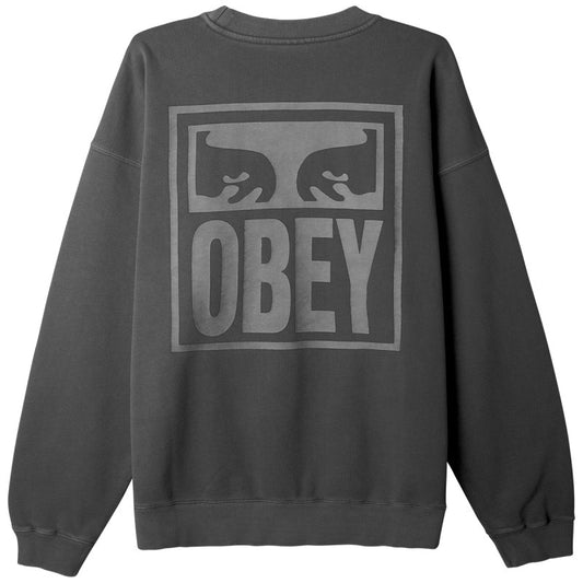 Obey Eyes Icon Extra Heavy Crewneck Sweater Pigment Pirate Black