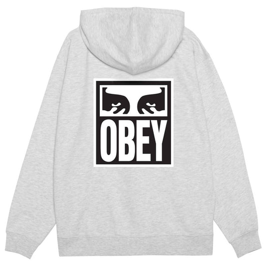 Obey Eyes Icon Hooded Sweater Heather Grey