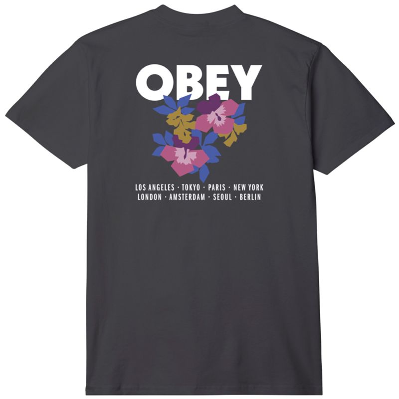 Obey Floral Garden T-Shirt Black