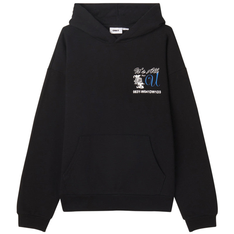 Obey For You II Extra Heavy Hooded Sweater Black