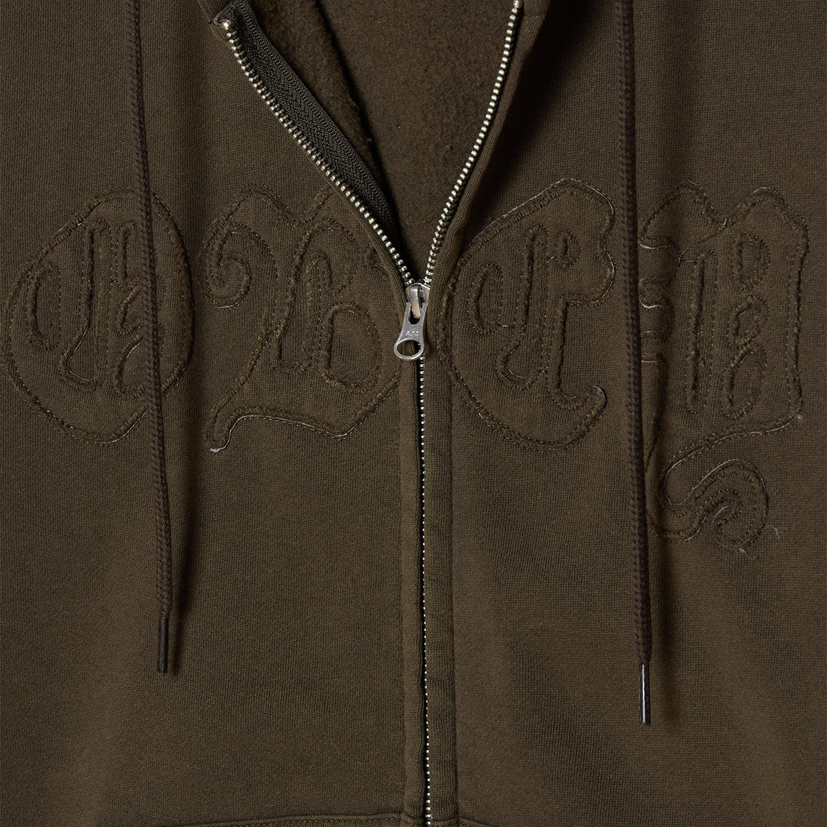 Obey Gothic Zip Hooded Sweater Dusty Black Olive