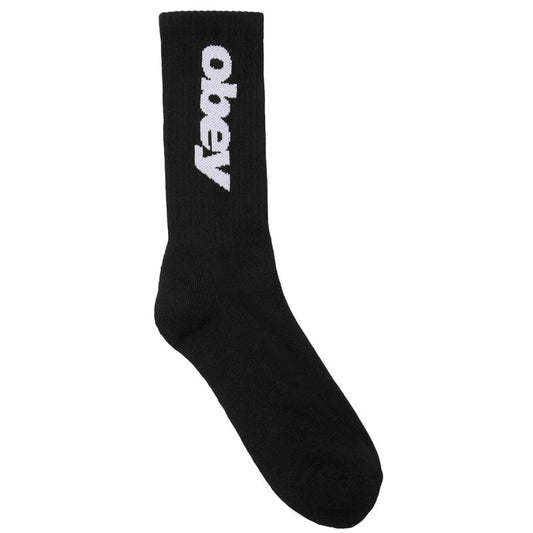 Obey Italics Socks Black
