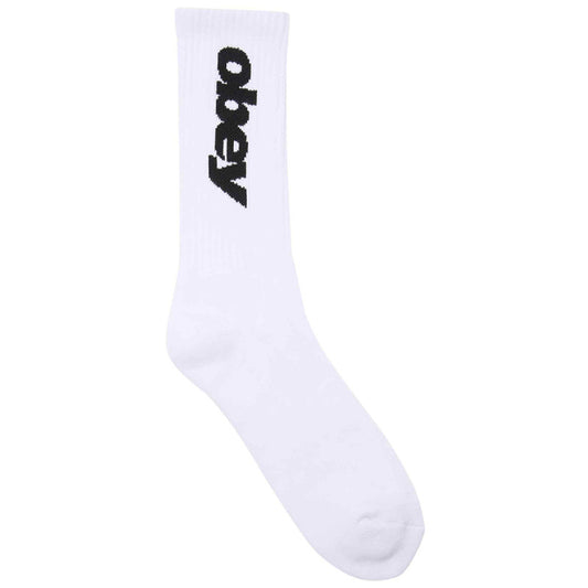 Obey Italics Socks White