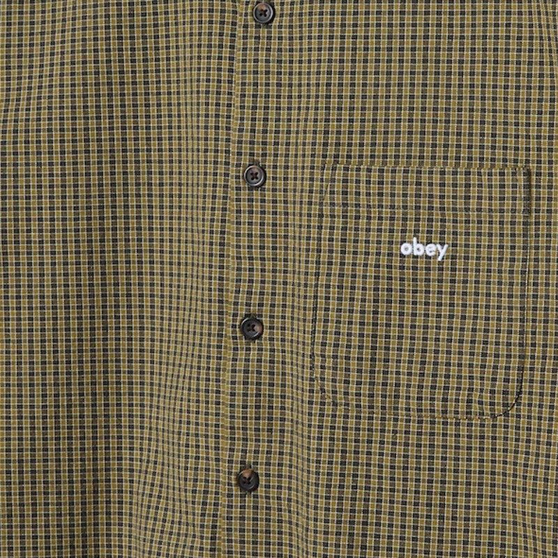 Obey Jimmy Woven Longsleeve Shirt Rosin