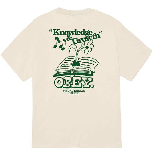 Obey Knowledge & Growth T-Shirt Cream