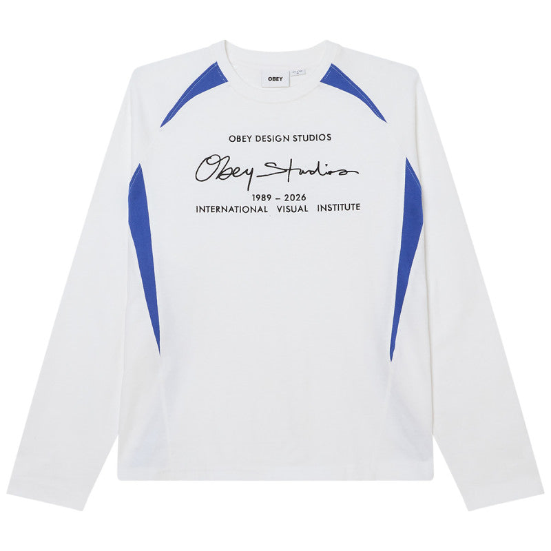Obey League Longsleeve Shirt White