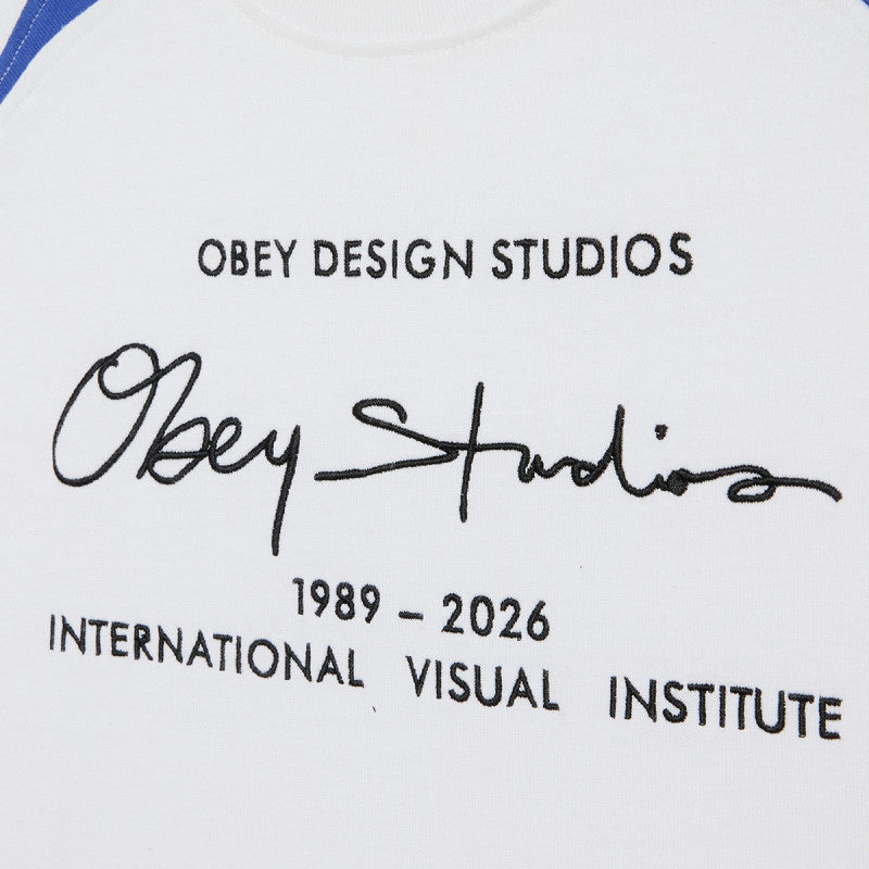 Obey League Longsleeve Shirt White