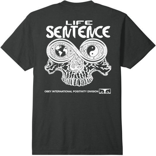 Obey Life Sentence T-Shirt Pigment Vintange Black