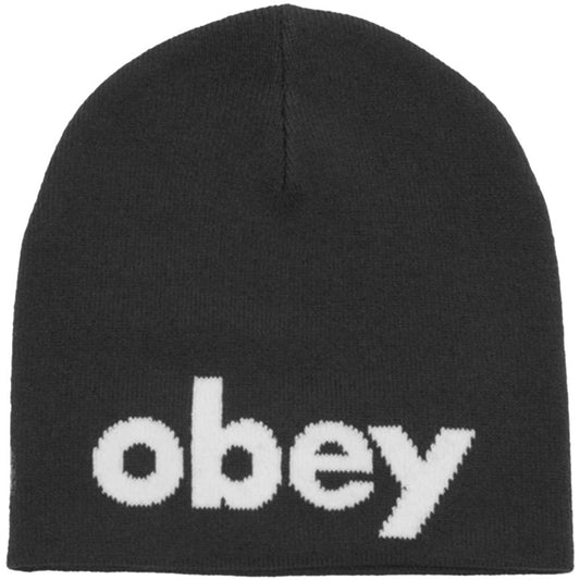 Obey Lowercase Beanie Black