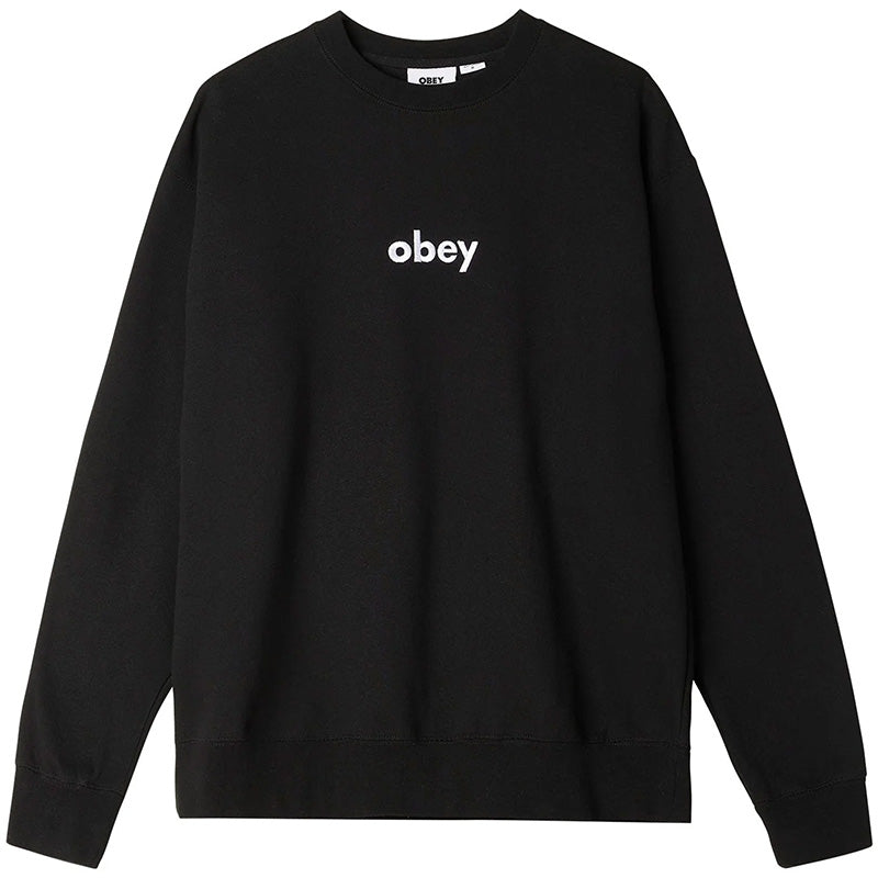 Obey Lowercase Crewneck Sweater Black