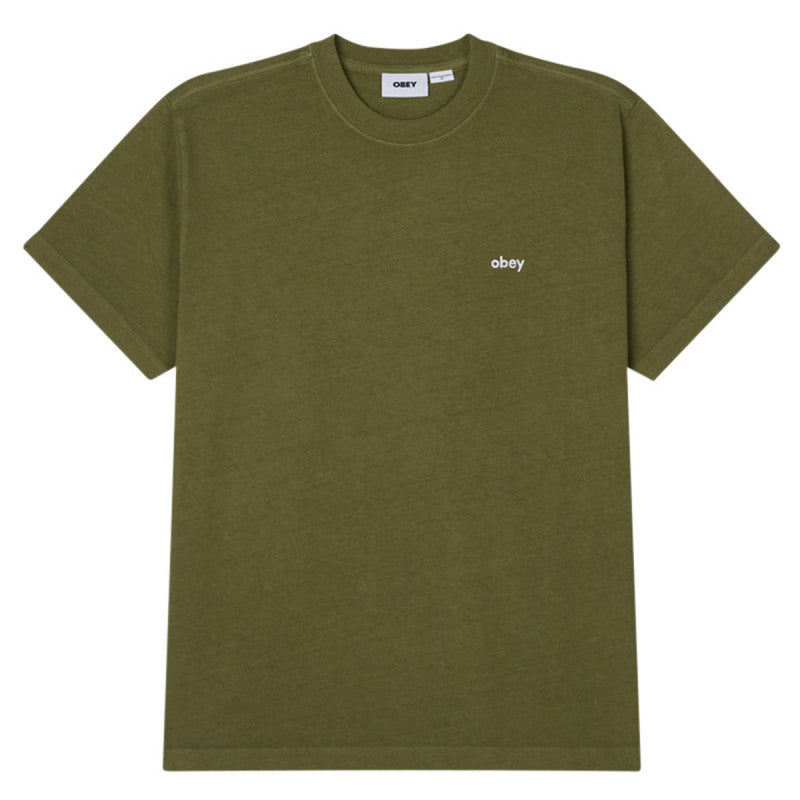 Obey Lowercase Pigment  T-Shirt Pigment Moss Green