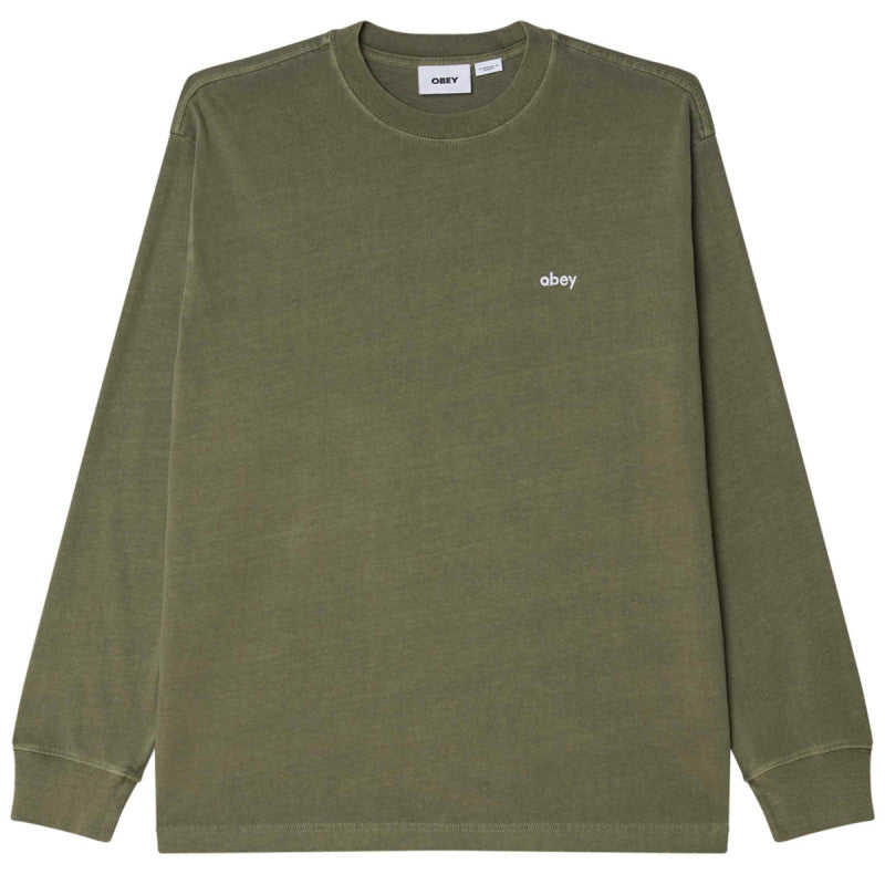 Obey Lowercase Pigment Longsleeve T-Shirt Pigment Deep Lichen Green