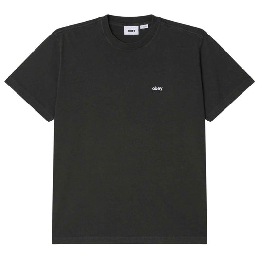 Obey Lowercase Pigment T-Shirt Pigment Pirate Black
