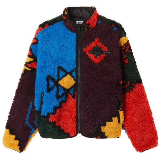 Obey Moroccan Rug Sherpa Jacket Bright