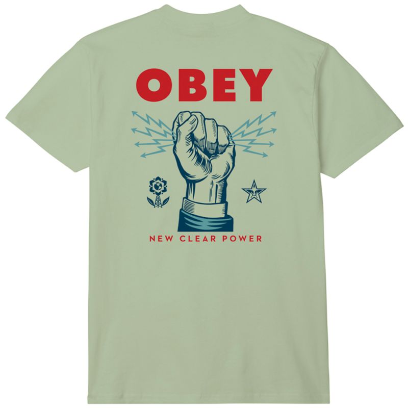Obey New Clear Power T-Shirt Cucumber
