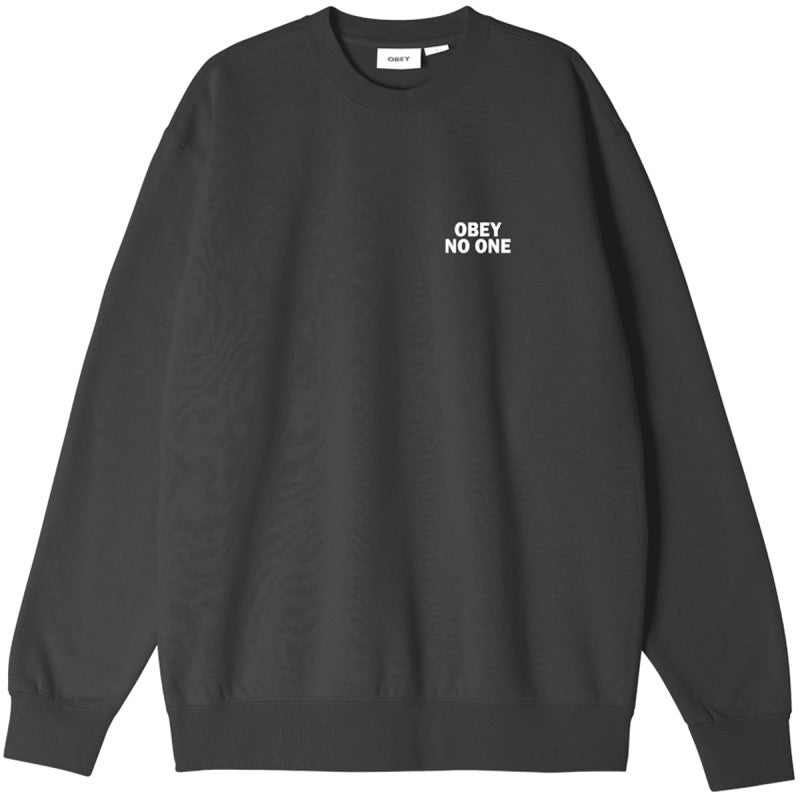 Obey No One Crewneck Sweater Black