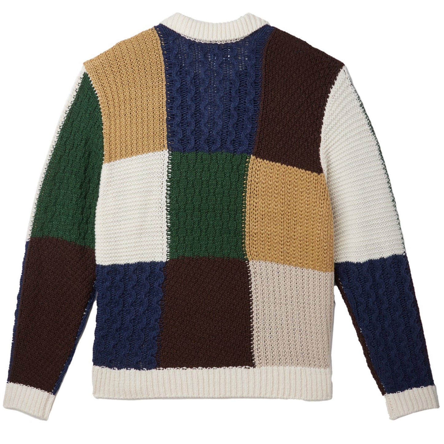 Obey Oliver Patchwork Sweater Unbleached