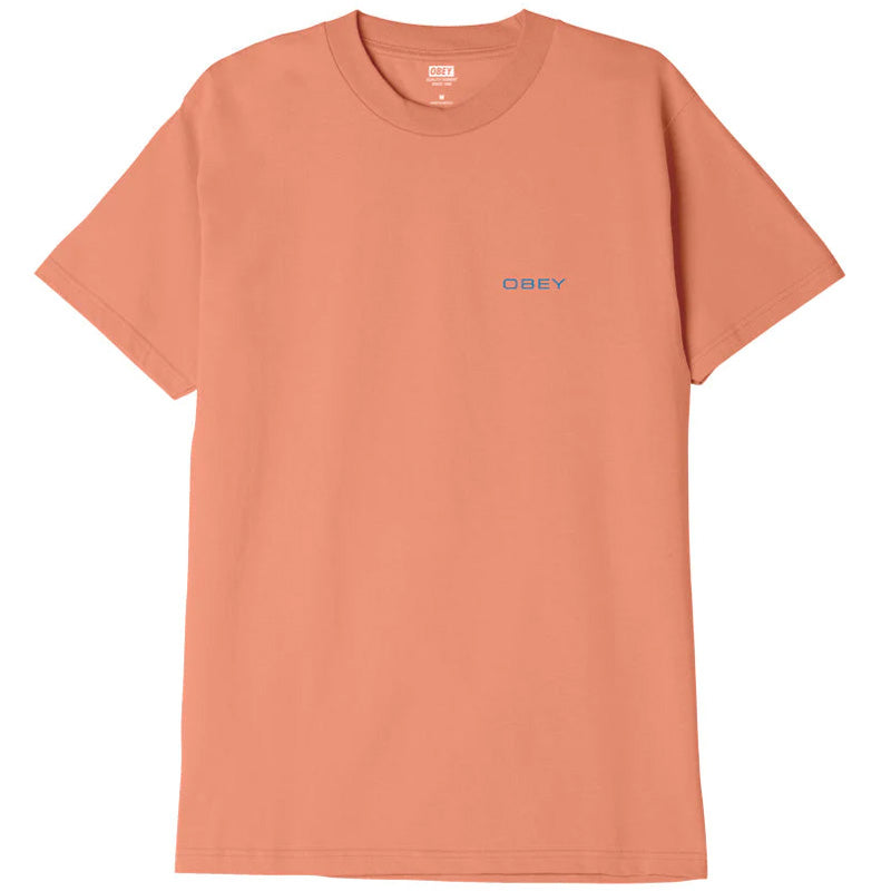 Obey Op Perspective T-Shirt Coral