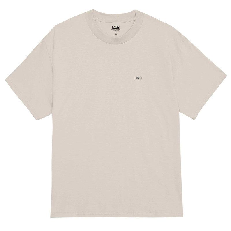 Obey Peace & Justice Statue T-Shirt Silver Grey