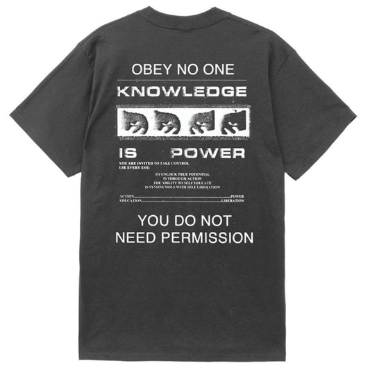 Obey Permission T-Shirt Vintage Black