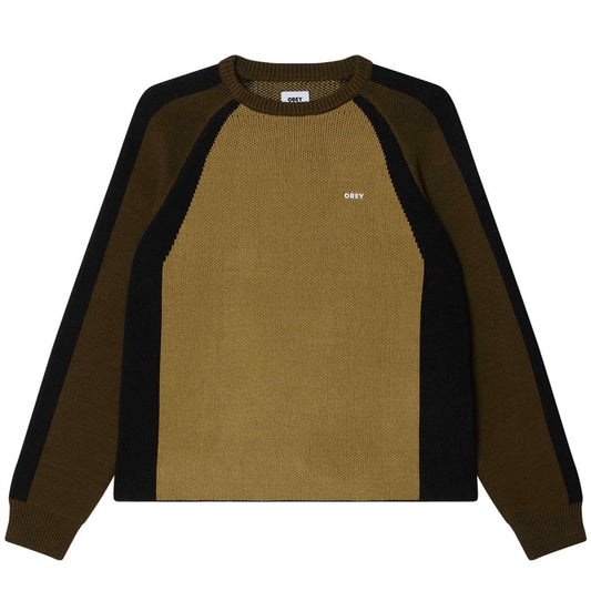 Obey Raglan Sweater Mermaid Green