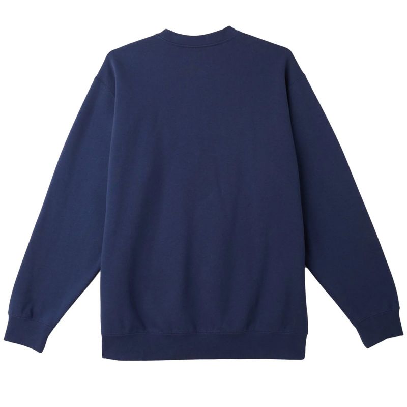 Obey Records Crewneck Sweater Academy Navy