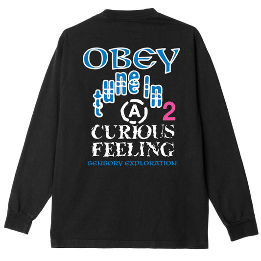 Obey Sensory Exploration Longsleeve T-Shirt Pigment True Vintage Black