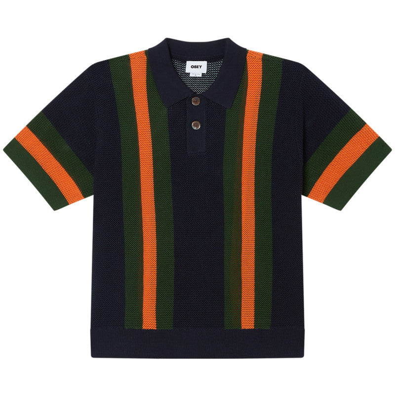 Obey Seth Polo Sweater Dark Navy