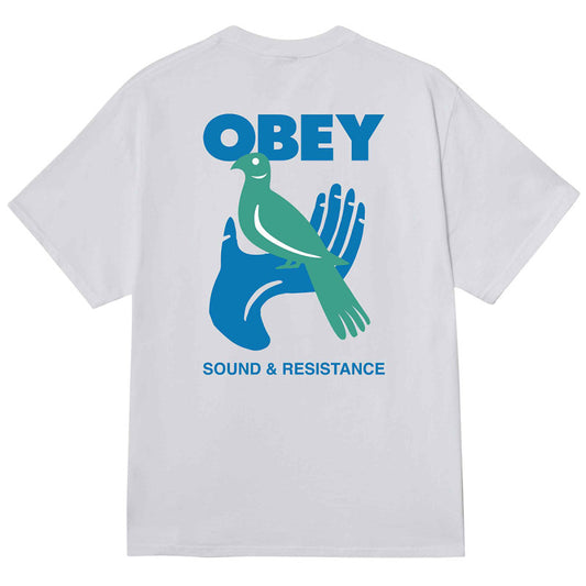 Obey Sound & Resistance Bird T-Shirt White