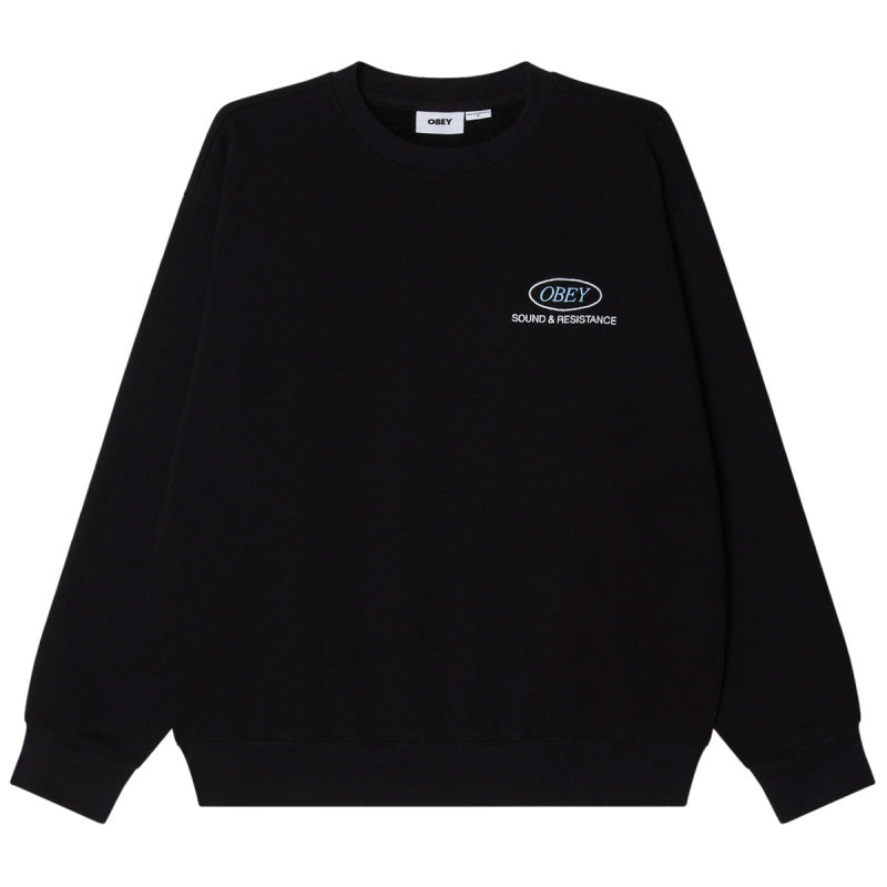 Obey Sound Crewneck Sweater Black