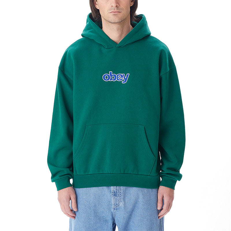 Obey Stack Extra Heavy Hooded Sweater Aventurine Green