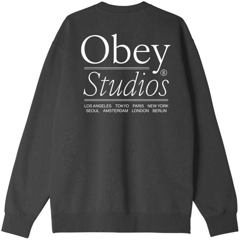 Obey Studios Crewneck Sweater Black