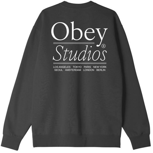 Obey Studios Crewneck Sweater Black