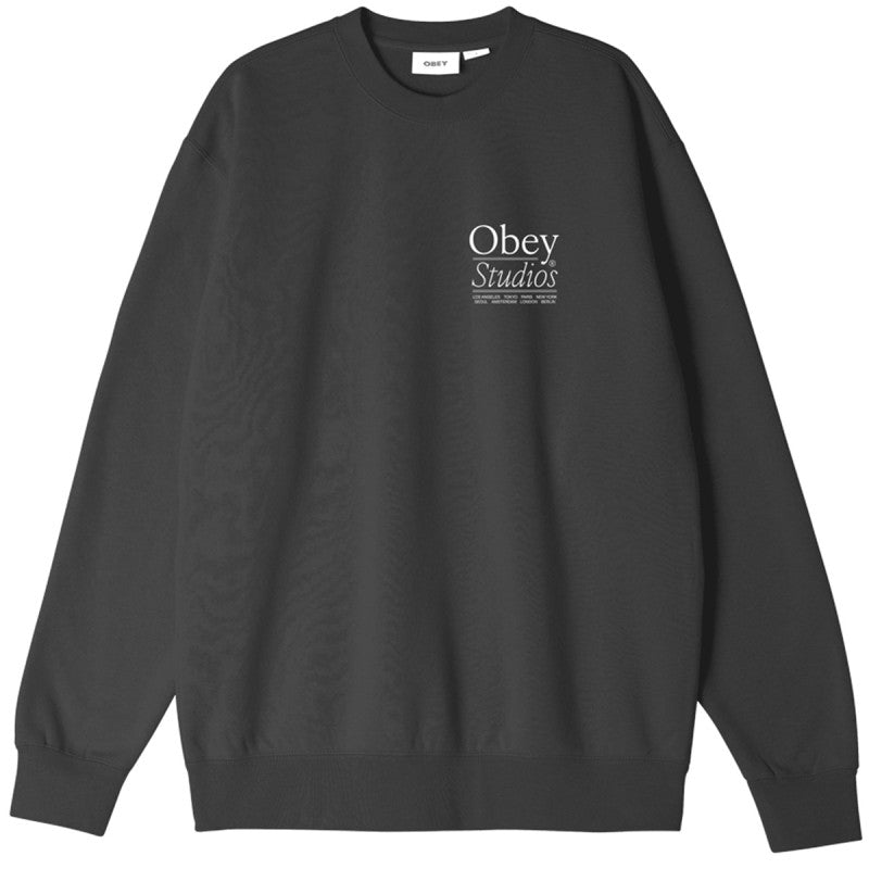 Obey Studios Crewneck Sweater Black