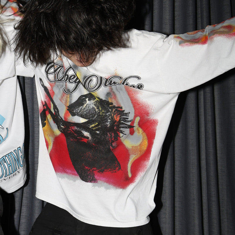 Obey Studios Horse Longsleeve T-Shirt White