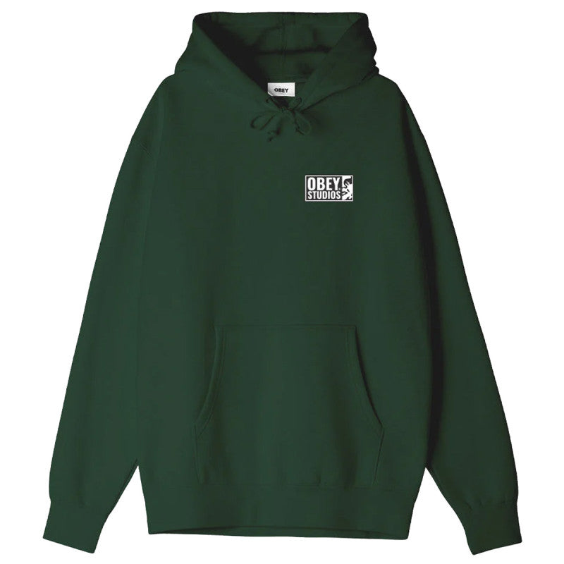 Obey Studios Icon Hooded Sweater Rain Forest