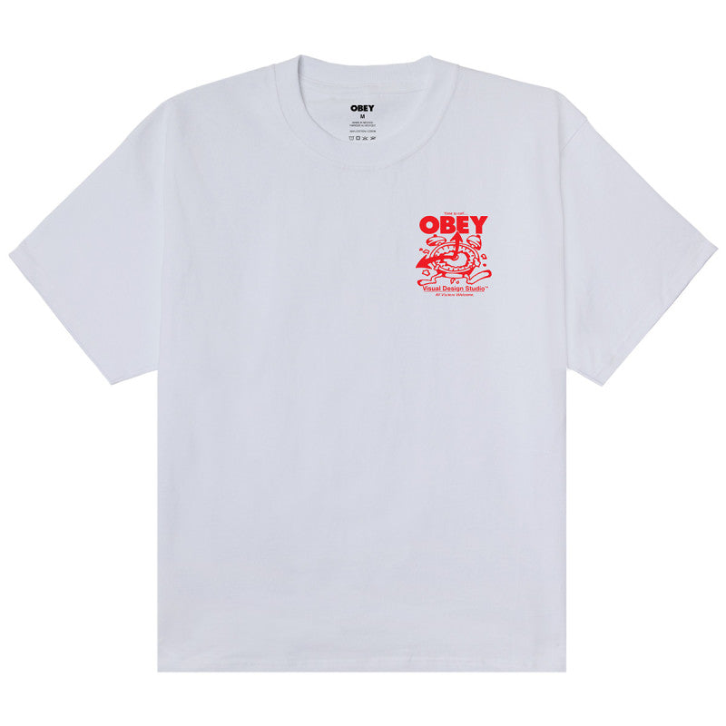Obey Time To Call Obey T-Shirt White