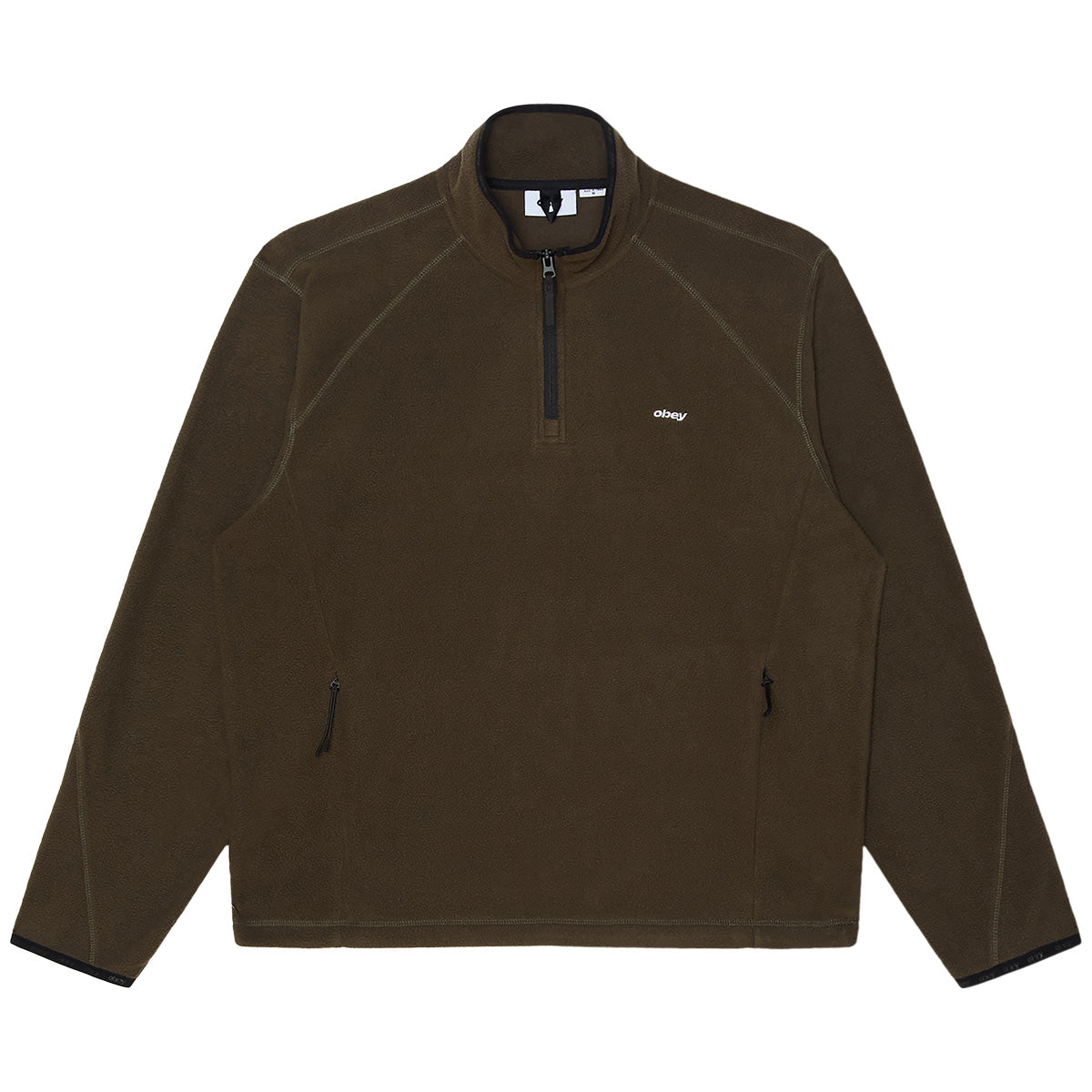 Obey Vetta Polar Fleece Pullover Sweater Andesite