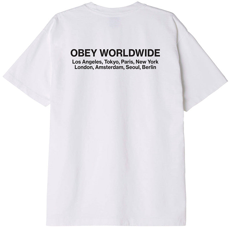 Obey Worldwide Cities T-Shirt White