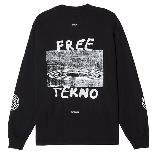 Obey x Free Tekno Heavy T-Shirt Black