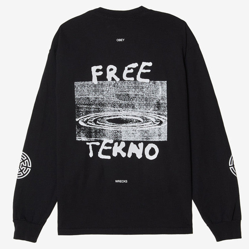 Obey x Free Tekno Heavy T-Shirt Black