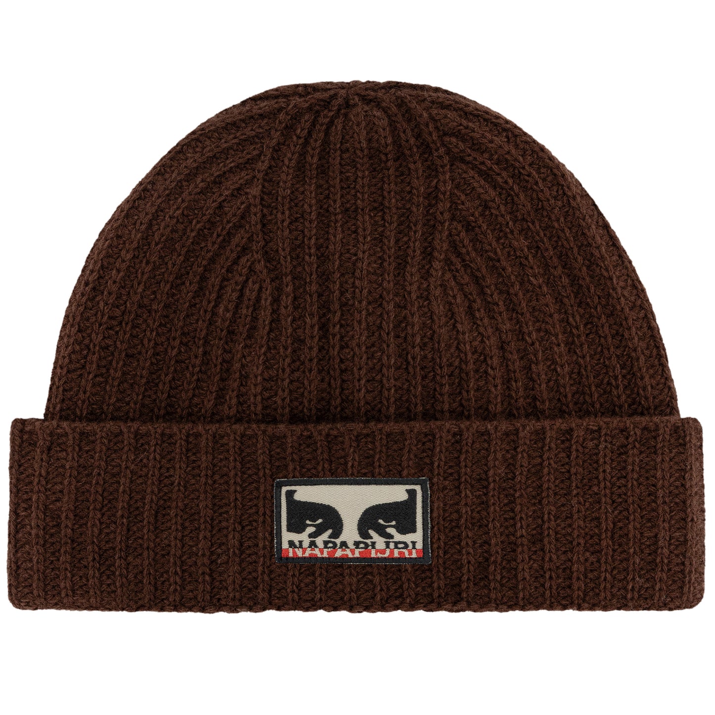 Obey X Napapijri Beanie Dark Brown