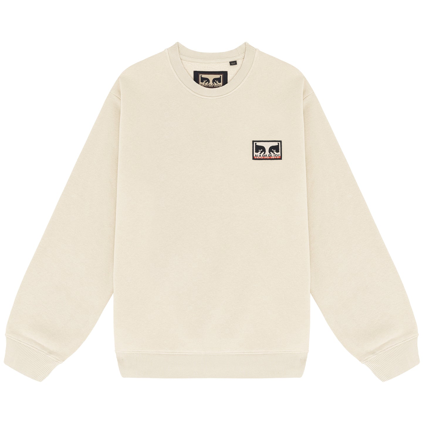 Obey X Napapijri Don't Just Watch It Burn Crewneck Sweater Cream